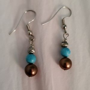 Beaded dangling earrings